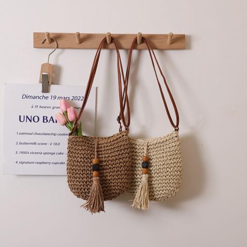 Houten Kralen & Papier Crossbody Tas meer kleuren naar keuze stuk