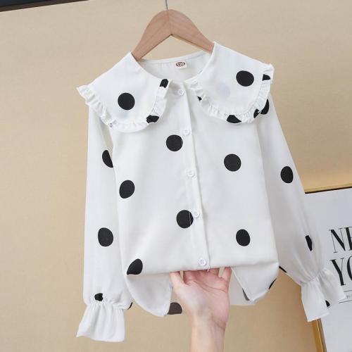 Polyester Girl Top printed dot PC