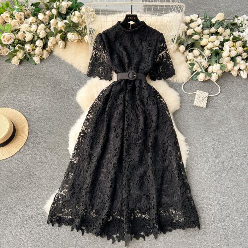 Lace & Polyester Waist-controlled One-piece Dress slimming PC