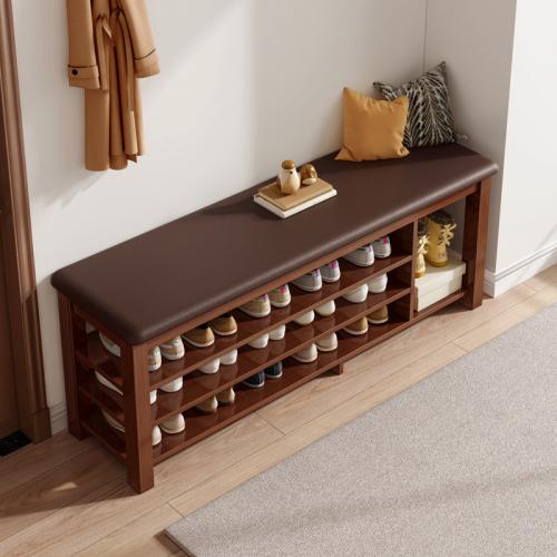 Fiberboard met gemiddelde dichtheid Schoenen Rack Organizer Spons & PU-leer stuk