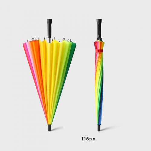 Fiber & Pongee Long Handle Umbrella  Solid PC