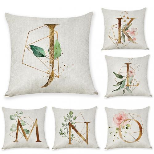 Linen Soft Pillow Case for home decoration printed PC