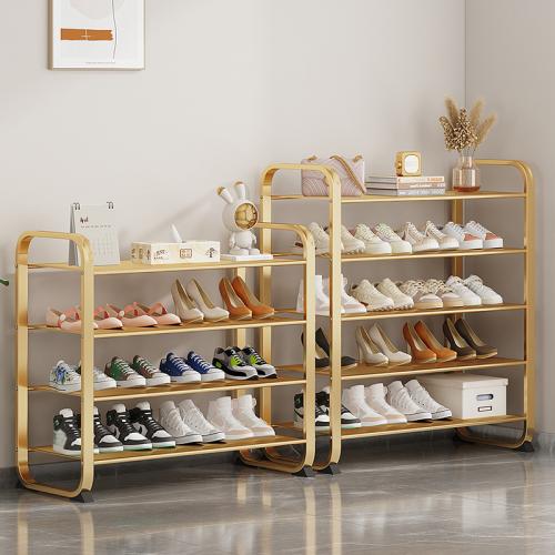 Metal Multilayer Shoes Rack Organizer gold PC