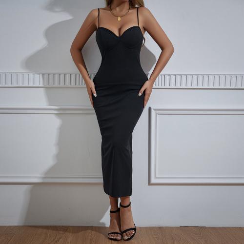 Polyester Slim Slip Dress black PC