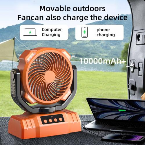 Engineering Plastics Multifunction Camping Fan Lights portable & with USB interface Solid PC