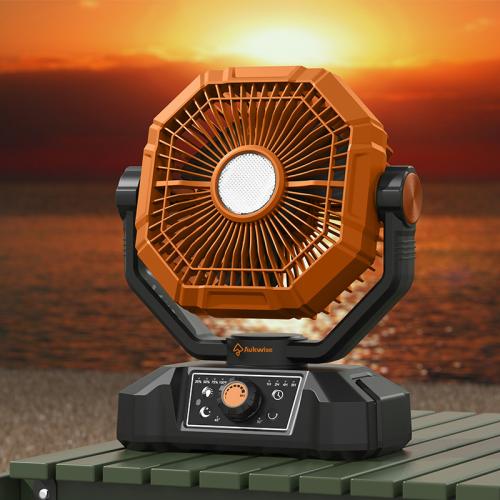 Engineering Plastics & Polypropylene-PP Multifunction Camping Fan Lights portable & with USB interface Solid PC