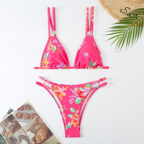 Polyamide & Spandex Bikini Afgedrukt Bloemen meer kleuren naar keuze Instellen