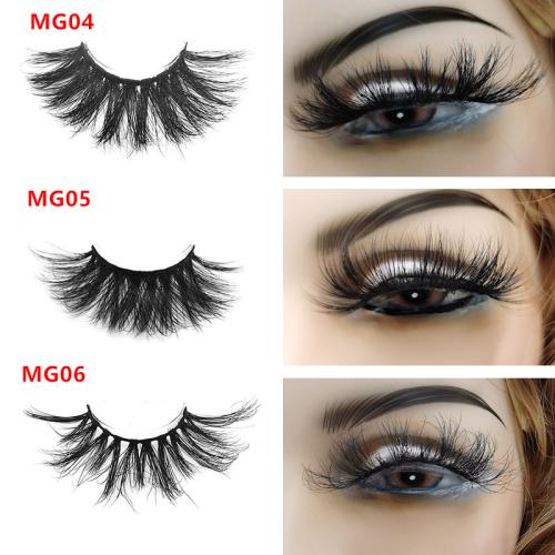 Chemical Fiber False Eyelashes black Pair