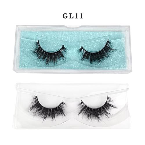 Chemical Fiber False Eyelashes black Pair