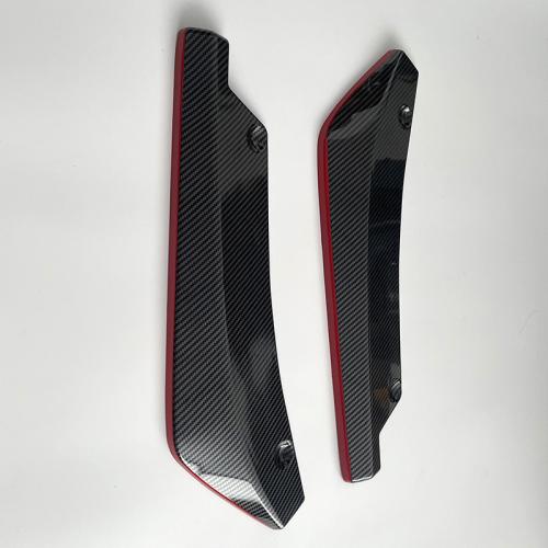 Polypropylene-PP Vehicle Splitter Lip general & two piece Carbon Fibre texture Set