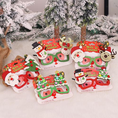 Cloth & Plastic Creative Christmas Glasses Frame PC