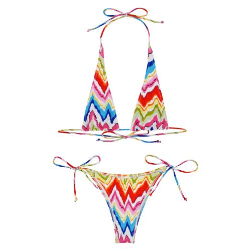 Poliamida & Poliéster Bikini, impreso, multicolor,  Conjunto