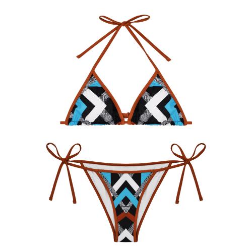 Polyester Bikini Imprimé Ensemble