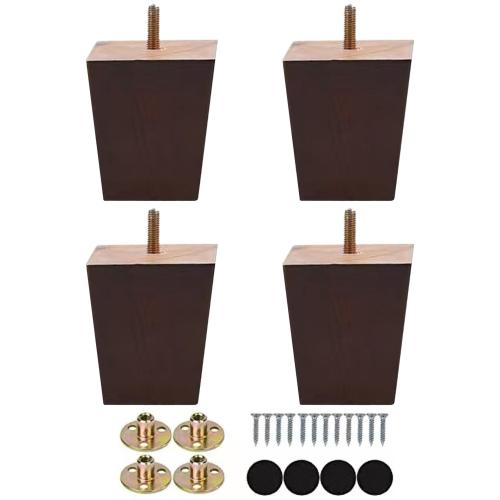 Roble Patas de muebles, Sólido, 4PCs/Conjunto,  Conjunto