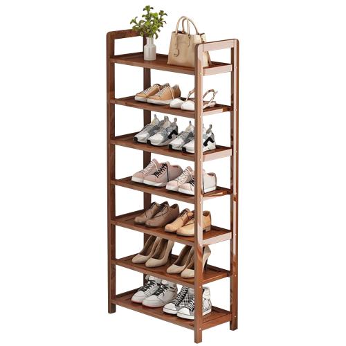 Moso Bamboo Organisateur de rack de chaussures Marron pièce