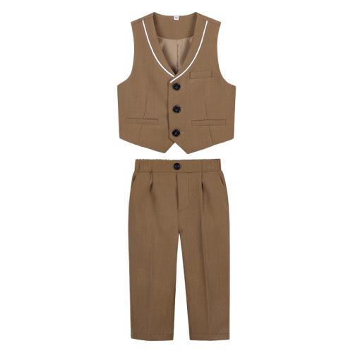 Spandex & Polyester Slim Boy Leisure Suit Set