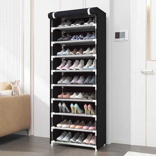 Verzinkter Stahl & Kleber gebunden Stoff Schuhe Rack Organizer, Solide, mehr Farben zur Auswahl,  Stück