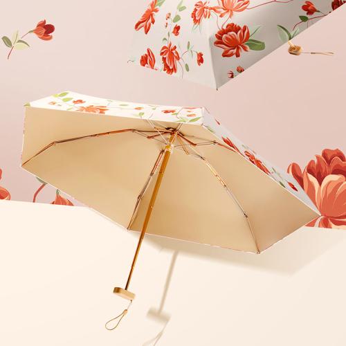 Glass Fiber & Aluminum & Pongee & Plastic Sun-Rain Umbrella portable & anti ultraviolet & sun protection PC