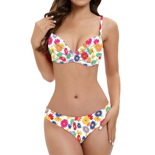 Polyester Bikini Imprimé couleur et motif différents pour le choix Ensemble