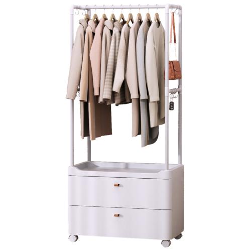 Acier au carbone & Polypropylène-PP Porte-vêtements suspendus Blanc pièce