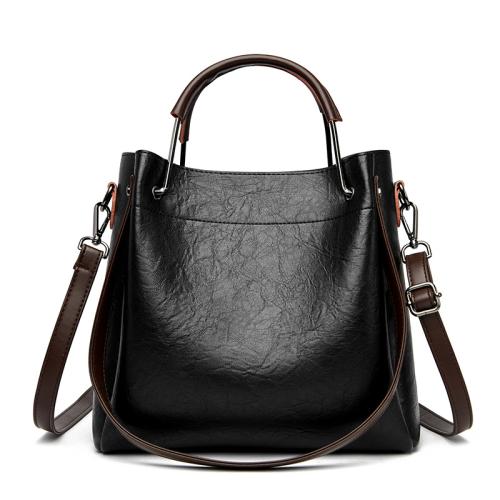 PU Leather Easy Matching Handbag large capacity & attached with hanging strap PC