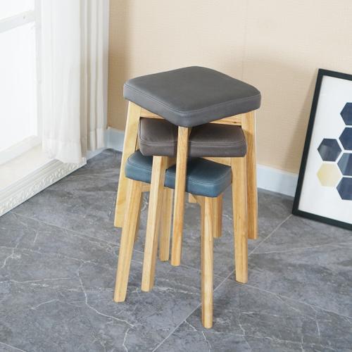 Cloth & Wood & PU Leather Stool durable PC