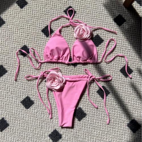 Polyester Bikini Solide plus de couleurs pour le choix Ensemble