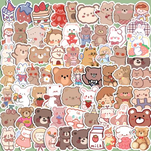 PVC Rubber DIY & Waterproof Decorative Sticker Cute Set