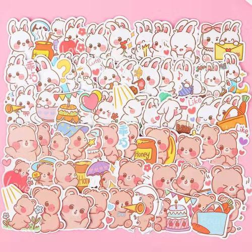 PVC Rubber DIY & Waterproof Decorative Sticker Cute Set