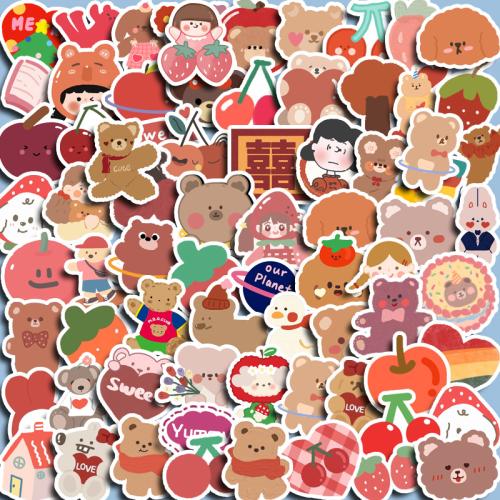 PVC Rubber DIY & Waterproof Decorative Sticker Cute mixed pattern Set