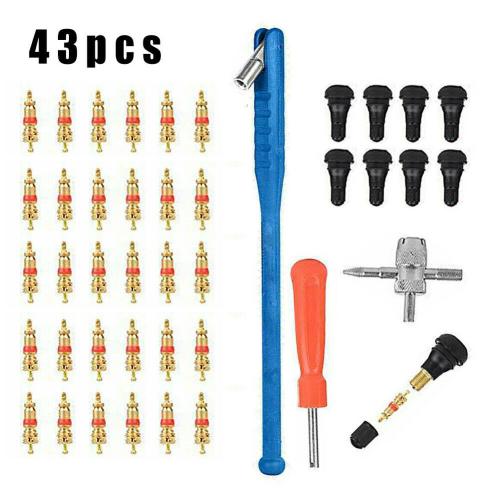 Brass Multifunction Tire Air Valve Tools Kit Set