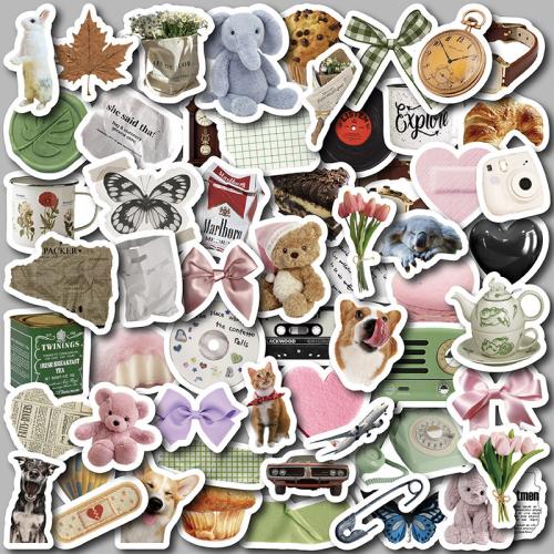 PVC Rubber DIY & Waterproof Decorative Sticker Cute mixed pattern Set