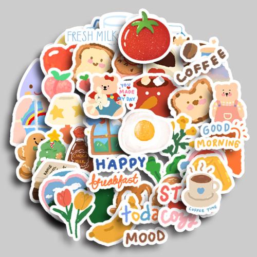 PVC Rubber DIY & Waterproof Decorative Sticker Cute mixed pattern Set