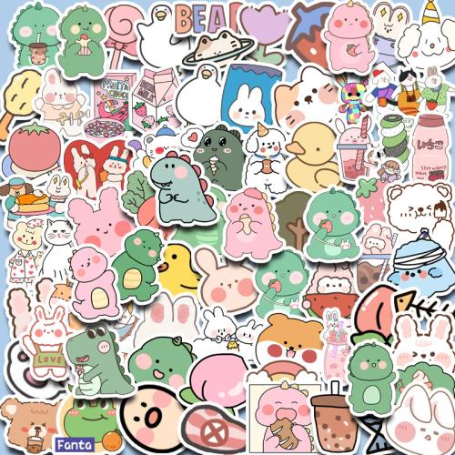 PVC Rubber DIY & Waterproof Decorative Sticker Cute mixed pattern Set