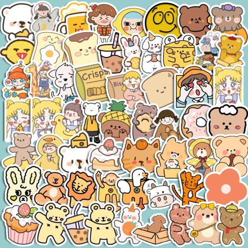 PVC Rubber DIY & Waterproof Decorative Sticker Cute mixed pattern Set