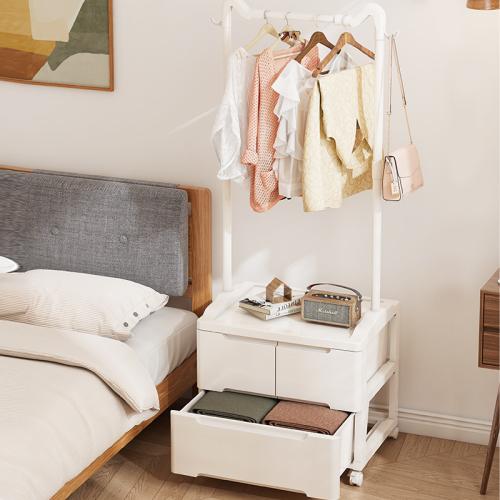 Polypropylène-PP & Fer Tissu Storge Rack Blanc pièce