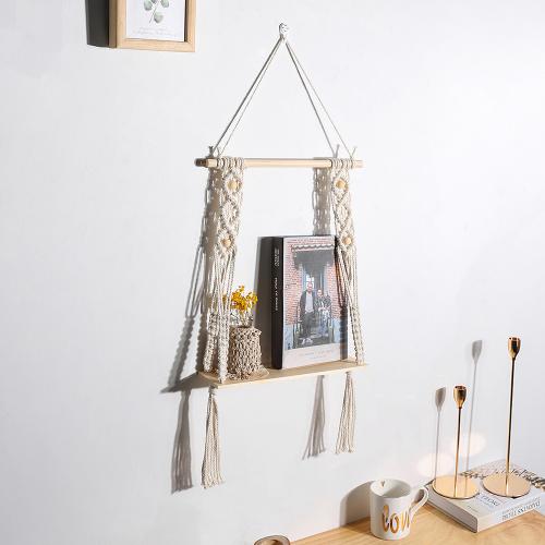 Cotton thread & Wooden Tapestry handmade PC