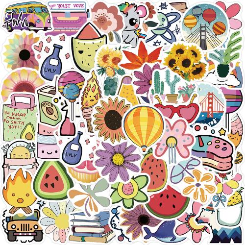 PVC Rubber DIY Decorative Sticker Cute & waterproof mixed pattern Bag