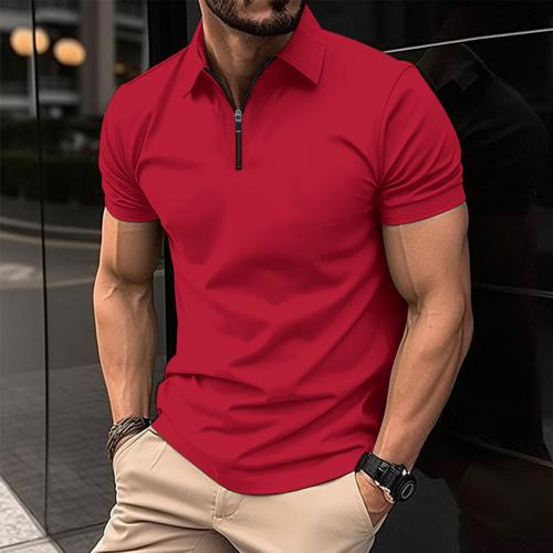 Poliéster & Algodón Camisa polo, Sólido, más colores para elegir,  trozo