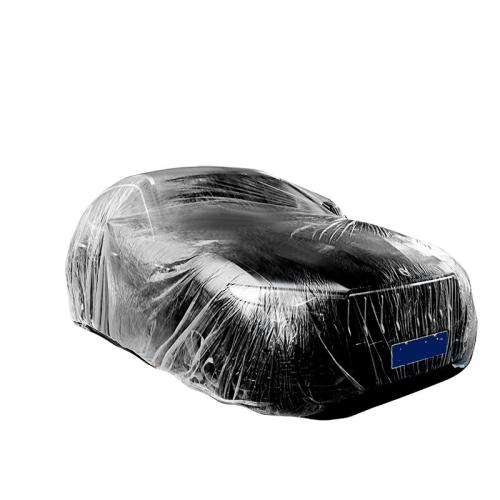 Universal Disposables Car Cover Clear PE Car Shield Transparent Car Elastic Band