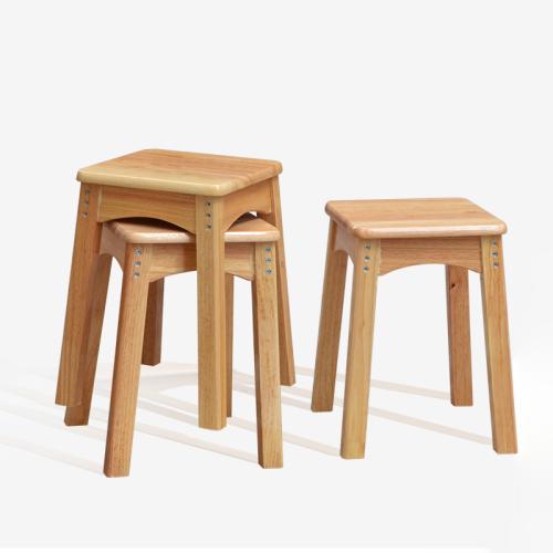 Solid Wood Stool durable Solid khaki PC