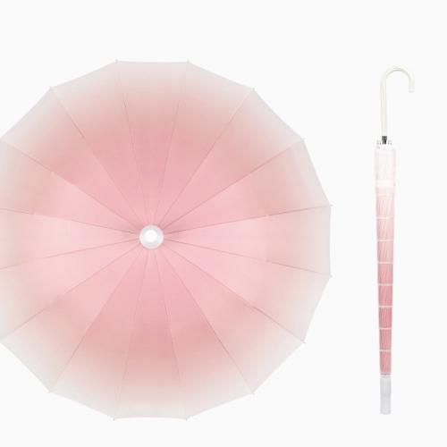 Fiberglass & Pongee 16 rid-frame & windproof Long Handle Umbrella sun protection PC