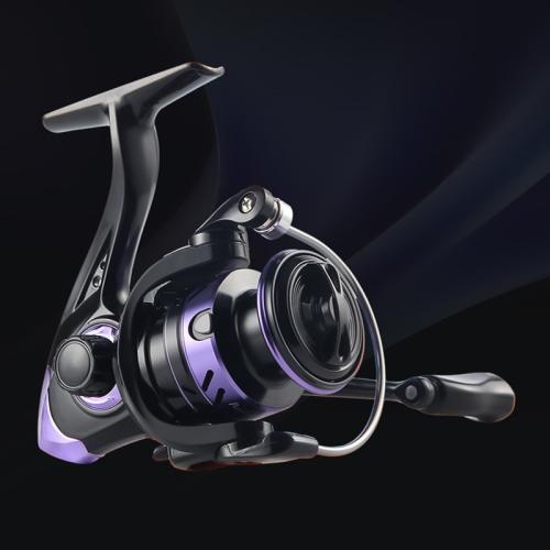 Aluminium Alloy & Zinc Alloy & Nylon Fishing Reels  Solid purple and black PC