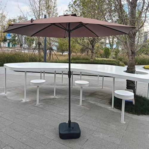 Iron & Vinyl & Polyester Sunny Umbrella & sun protection & waterproof Solid PC