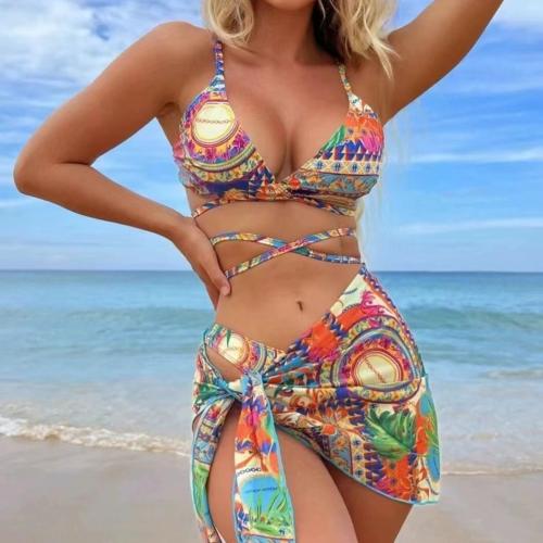 Poliéster Bikini, impreso, más colores para elegir,  Conjunto