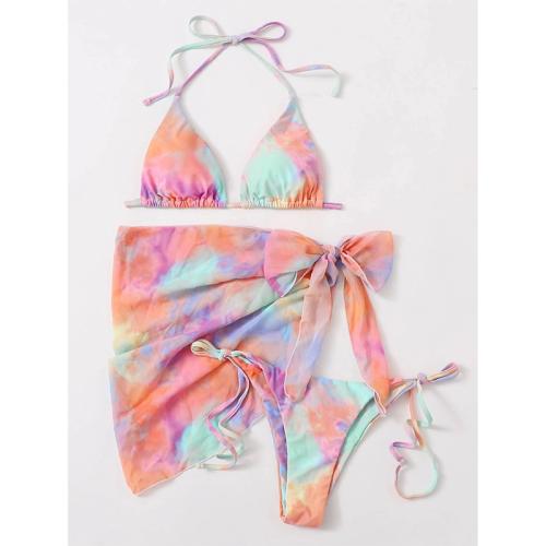 Polyester Bikini Imprimé multicolore Ensemble