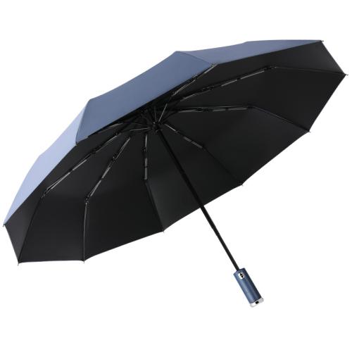 Fiber & Stainless Steel & Vinyl & Pongee automatic Foldable Umbrella 10 rid-frame & portable PC