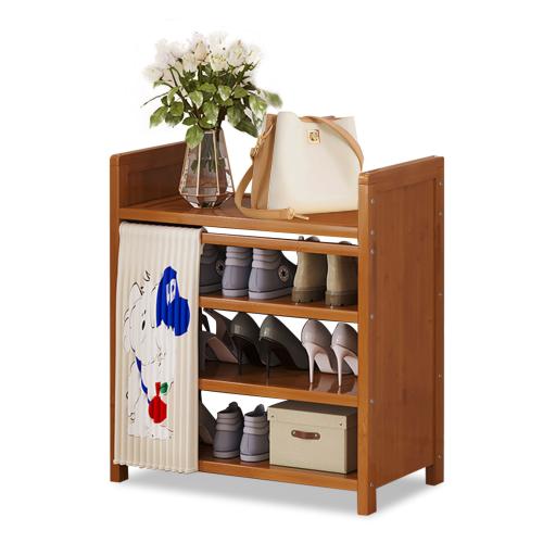 Moso Bamboe & Doek Schoenen Rack Organizer ander keuzepatroon Donkerbruin stuk