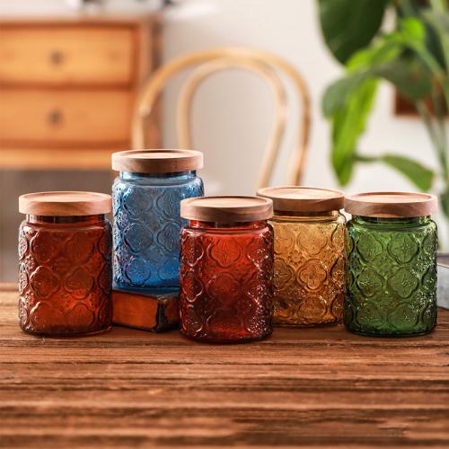 Verre Pot de stockage modèle différent pour le choix plus de couleurs pour le choix Beaucoup