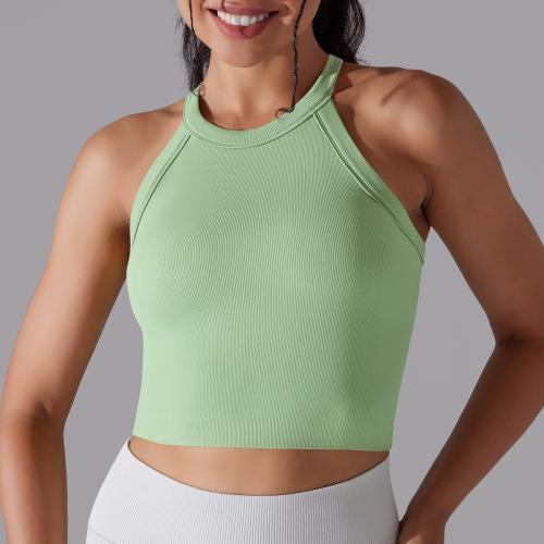 Polyamide & Spandex Athletic Tank Top midriff-baring Solid PC